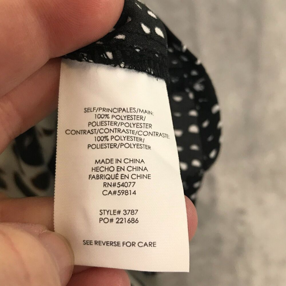 CAbi Mixed Print Crossover Tank Womens 4 Peplum V Neck Adjustable Straps - Picture 6 of 11
